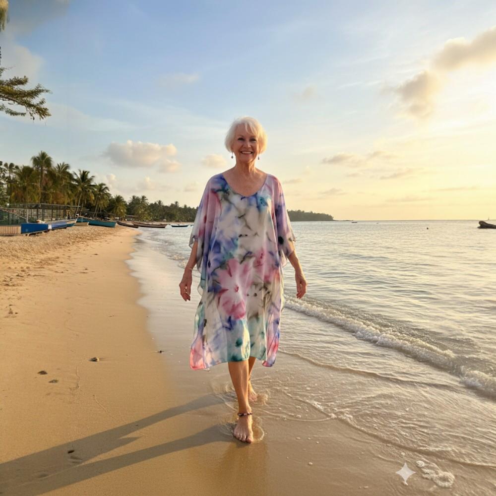 Túnica Kaftan musseline colorido