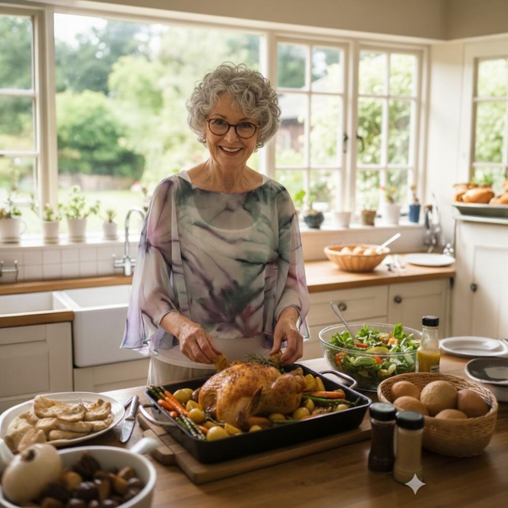 Blusinha musseline toque de seda verde e roxo