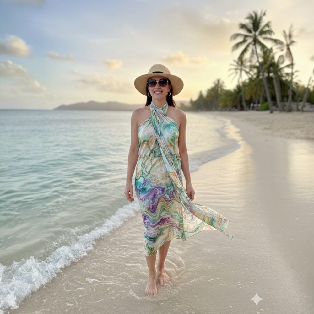 Canga musseline colorida