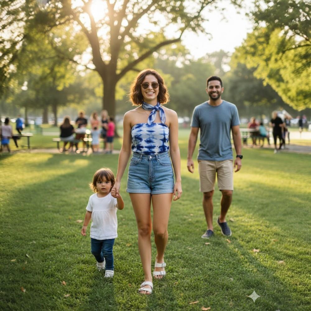 Echarpe musseline toque de seda azul