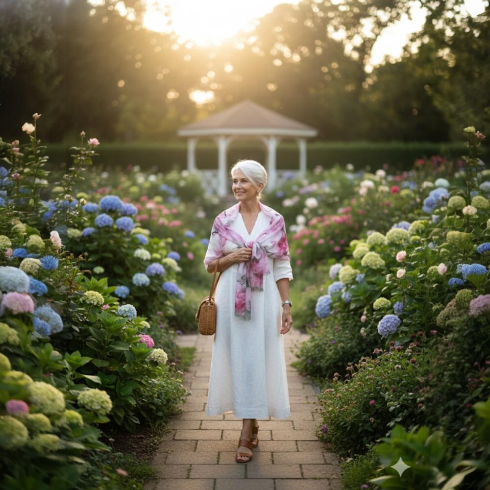 Echarpe musseline toque de seda verde esmeralda e rosa